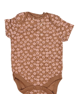 Hnědé květinové body Next