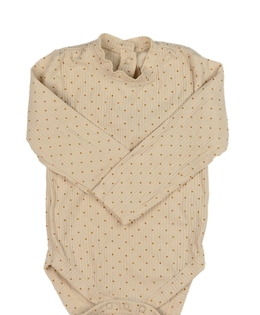 Hnědé žebrované body s puntíky George