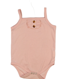 Růžové žebrované tílkové body 