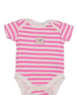 Pruhované body růžovo-bílé 