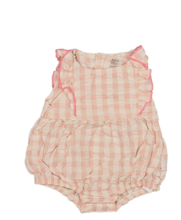 Růžové kostkované body s volánky F&F