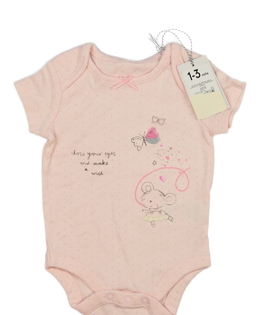 Nové růžové body s myškou Mothercare