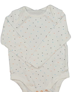 Bílé body s trojúhelníky F&F