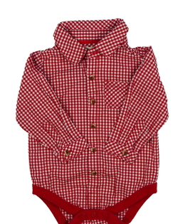Červeno-bílé kostkované body John Lewis 