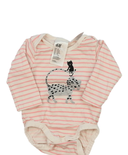 Krémové pruhované body s kočičkou H&M