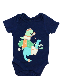 Tmavě modré body s dinosaury M&S