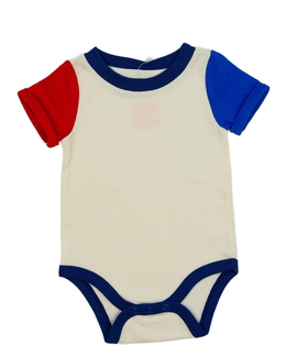 Krémovo-modro-červené body 
