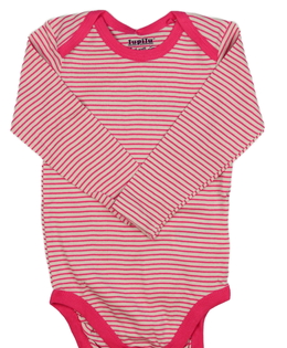 Bílo-růžové pruhované body 