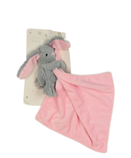 Nový růžovo-šedý usínáček zajíček 