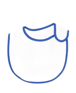 Nový bílý bryndák s modrým okrajem