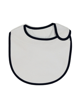 Nový bílý bryndák s černým okrajem