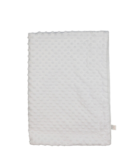 Bílá hebká dečka s nopíky 70x90 cm