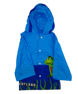 Modrý pláštěnkový kabátek 