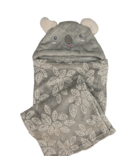 Šedá zavinovací dečka 75x100 cm