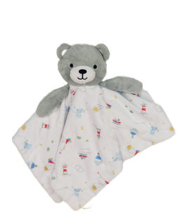 Bílo-šedý usínáček medvídek Nutmeg