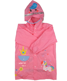 Růžová pláštěnka s obrázky 