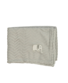 Šedá dečka se slonem 70x100 cm