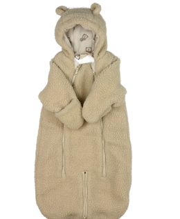 Hnědý spací zimní fusak s rukávy H&M