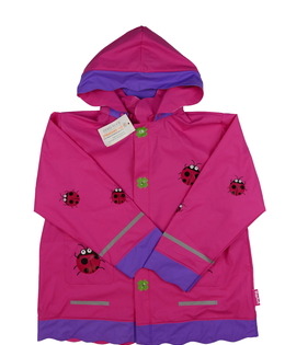 Nový růžový pláštěnkový kabát