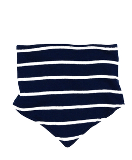 Modrý bryndák s bílými pruhy 