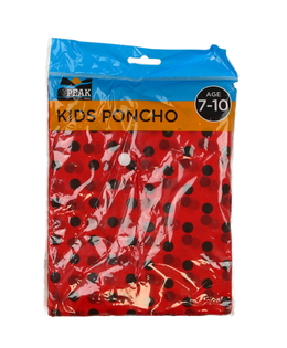 Nové červené pláštěnkové pončo