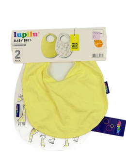 Nový bryndák 2 ks žlutý a bílý se žirafami