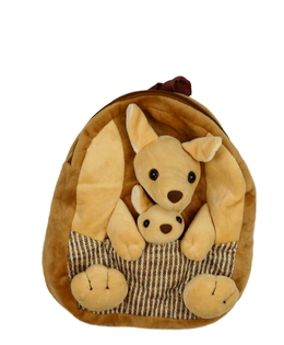 Hnědý roztomilý klokaní batůžek 