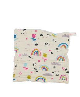 Bílý hadřík s květinami 