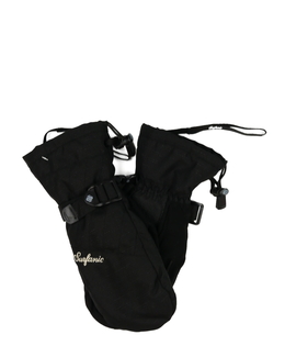 Černé lesklé lyžařské rukavice 