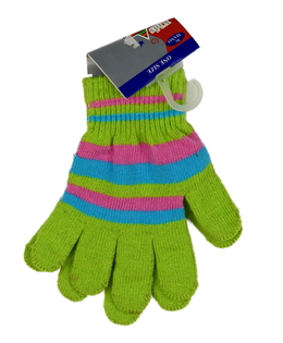 Nové zelené pruhované rukavice 