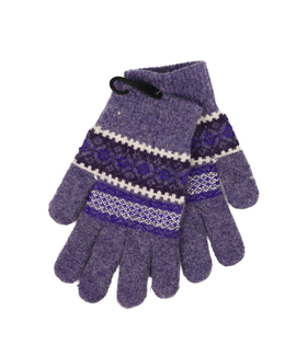 Nové fialové vzorované rukavice 