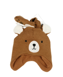 Nová hnědá čepice s palčáky George