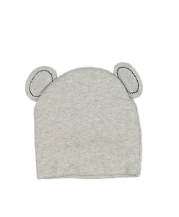 Šedá melírovaná čepice s oušky 