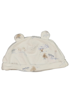 Bílá bavlněná čepice se zvířátky Mothercare