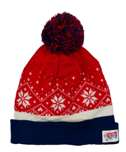 Červeno-modrá čepice 