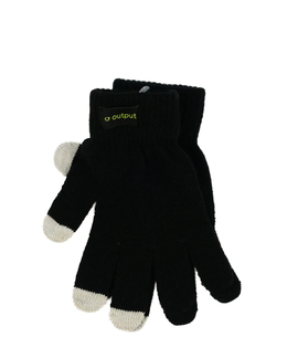 Černé rukavice se šedými detaily 