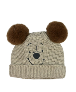 Šedá čepice Medvídek Pú s teplou podšívkou