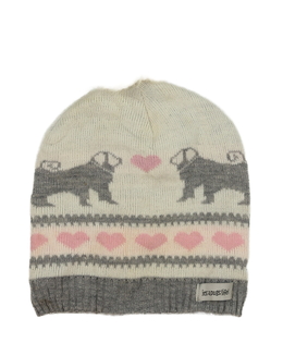 Vzorovaná světlá čepice 