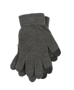 Šedé melírované rukavice