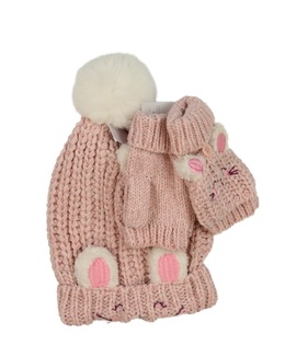 Nová růžová čepice a rukavice Mothercare