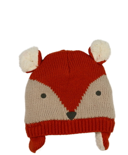 Hnědá zimní čepice s liškou George