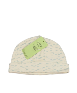 Nová krémová čepice s modrými vzory M&S