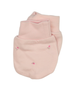 Růžové květinové rukavičky proti škrábání