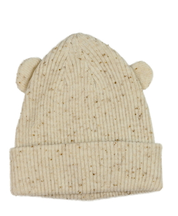 Hnědá melírovaná čepice s oušky George