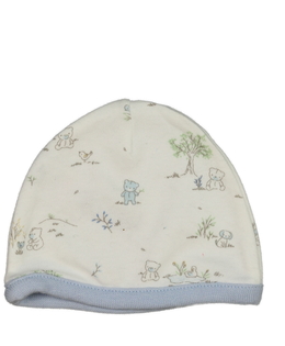 Bílá čepička s medvědem Nutmeg