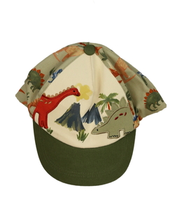 Zelená kšiltovka s dinosaury 