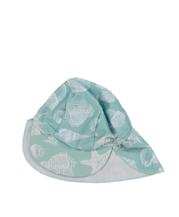 Tyrkysová čepice s ochrannou krku 