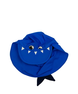 Modrá čepice s ochrannou krku 