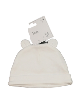 Nová bílá bavlněná čepice F&F