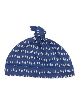 Modrá bavlněná čepička s puntíky George
